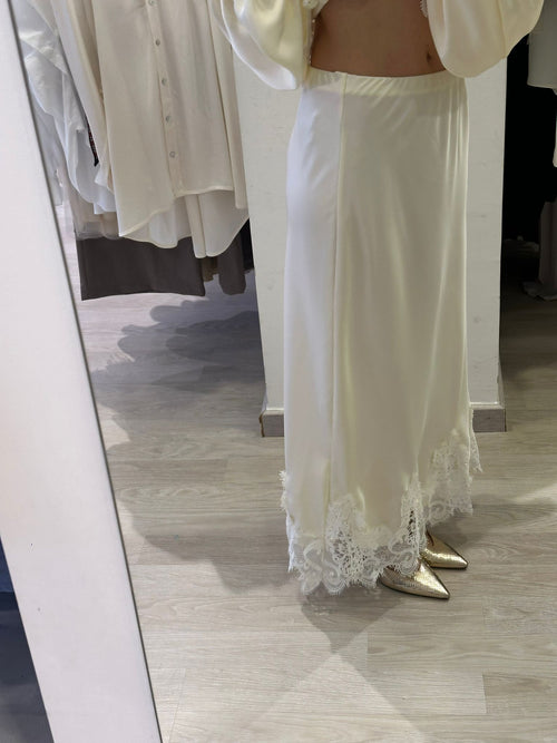 Gonna In Saten Con Pizzo Tensione In