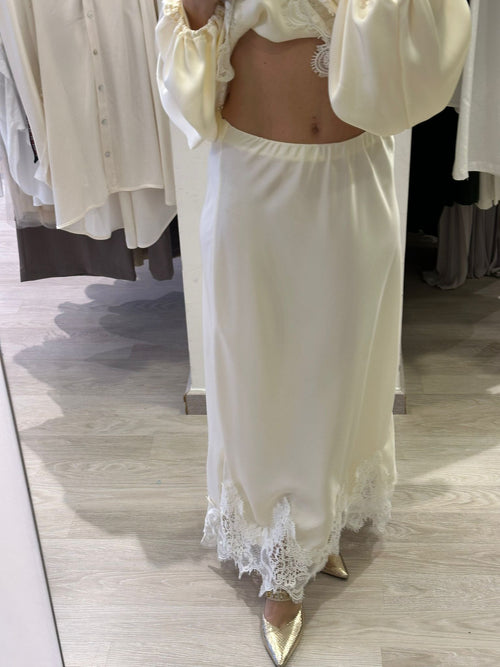 Gonna In Saten Con Pizzo Tensione In