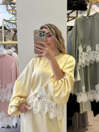 Blusa In Saten Tensione In