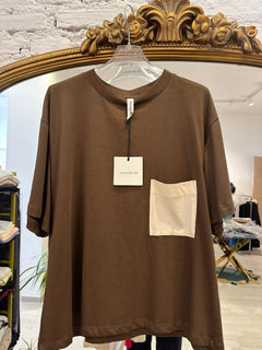 T-shirt Con Taschino Monocolore Tensione In