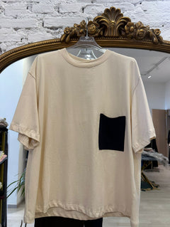 T-shirt Con Taschino Monocolore Tensione In