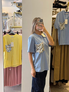 T-shirt Con Taschino Paillettes