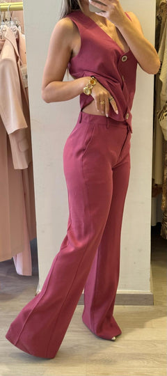 Completo Coordinato Gilet+Panta In Viscosa