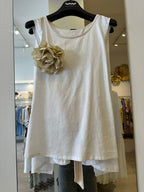 Gilet Con Spilla A Fiore