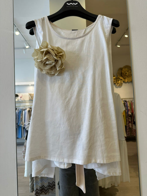 Gilet Con Spilla A Fiore