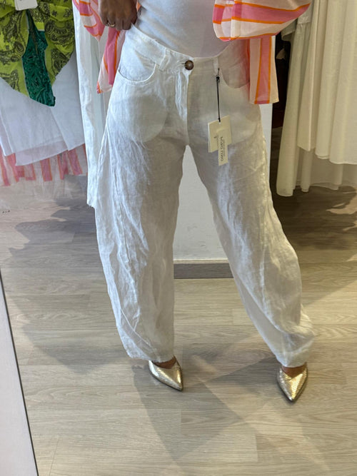Pantalone Baloon in Puro Lino