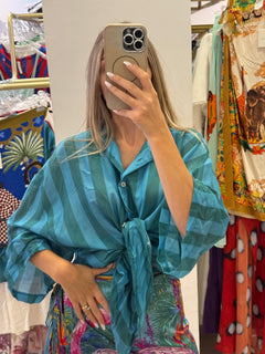 Camicia A Righe In Mussola