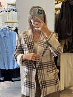Giacca Check Con Frangia HaveOne