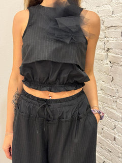 Completo Gessato Nero