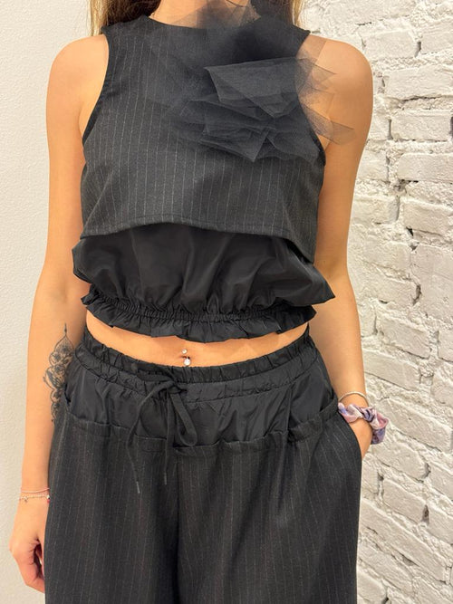 Gilet Gessato Nero