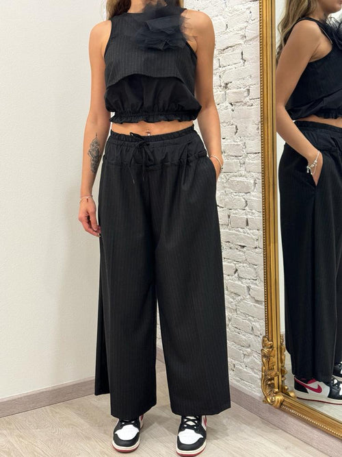 Gilet Gessato Nero