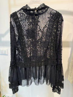 Blusa in Pizzo e Tulle