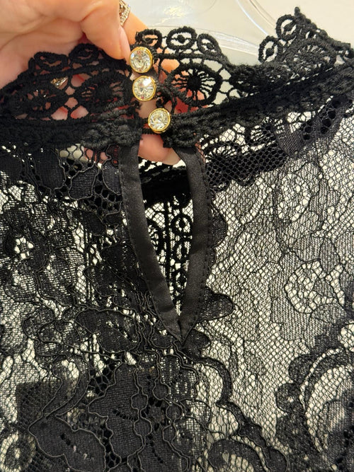 Blusa in Pizzo e Tulle