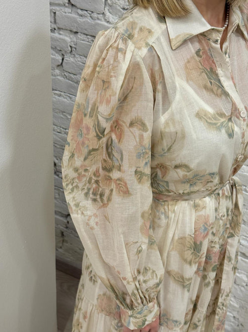 Abito chemisier in mussola di cotone