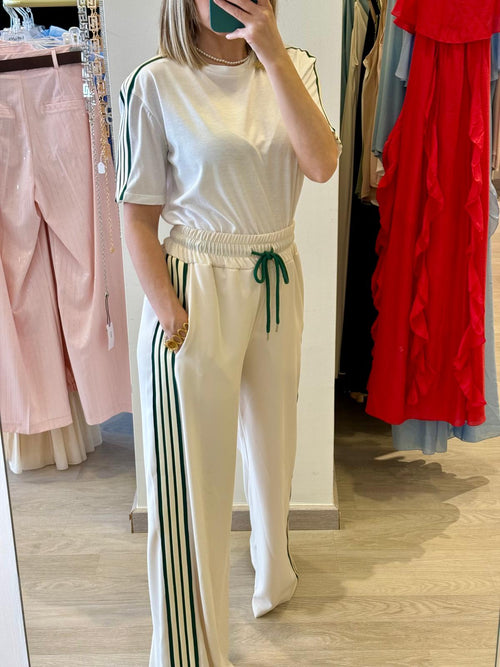 Pantalone fluido con banda