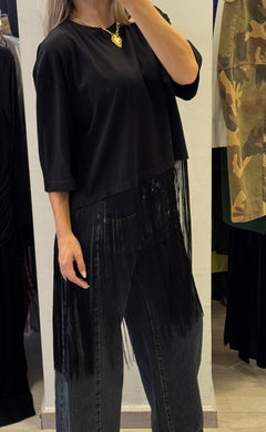T-Shirt con Frange