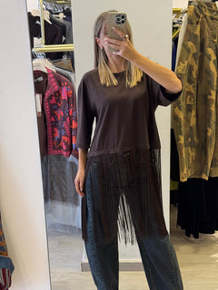 T-Shirt con Frange