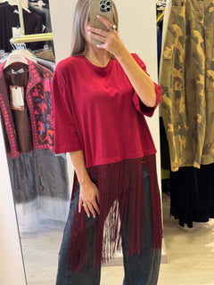 T-Shirt con Frange