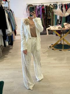 Pantalone in macramè