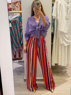 Pantalone Con Fantasia Multicolor
