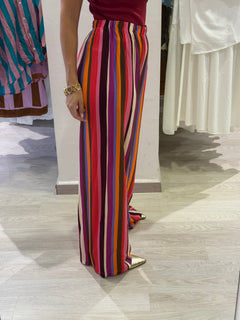 Pantalone Con Fantasia Multicolor