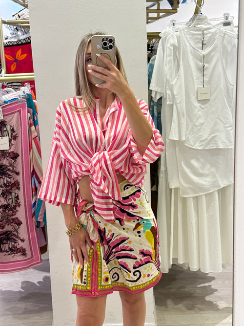 Camicia A Righe Rosa