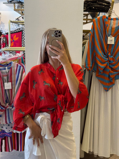 Camicia Zebre In Mussola