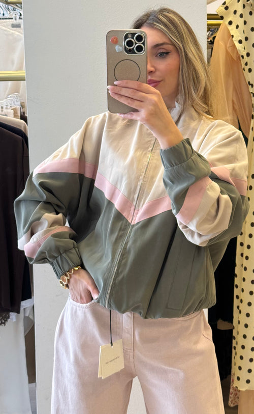 Bomber Tricolor In Cupro