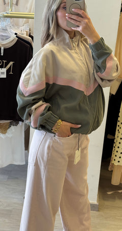 Bomber Tricolor In Cupro