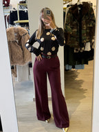 Pantalone A Gamba Dritta Con Cinturino