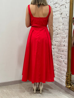 Abito rosso in cotone