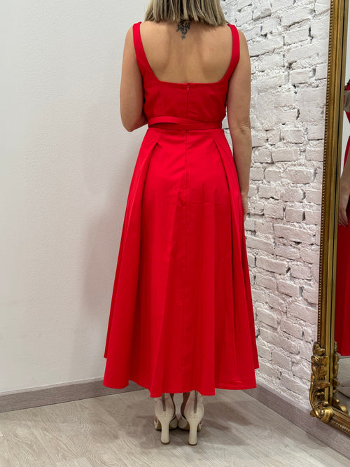 Abito rosso in cotone