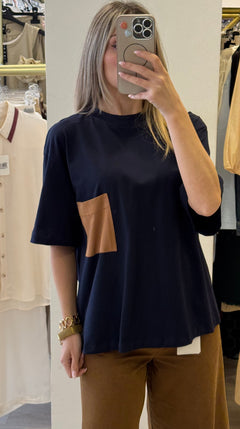 T-shirt Con Taschino Monocolore Tensione In