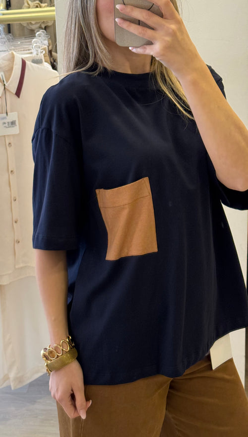 T-shirt Con Taschino Monocolore Tensione In