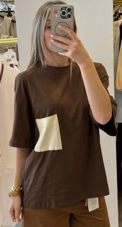 T-shirt Con Taschino Monocolore Tensione In