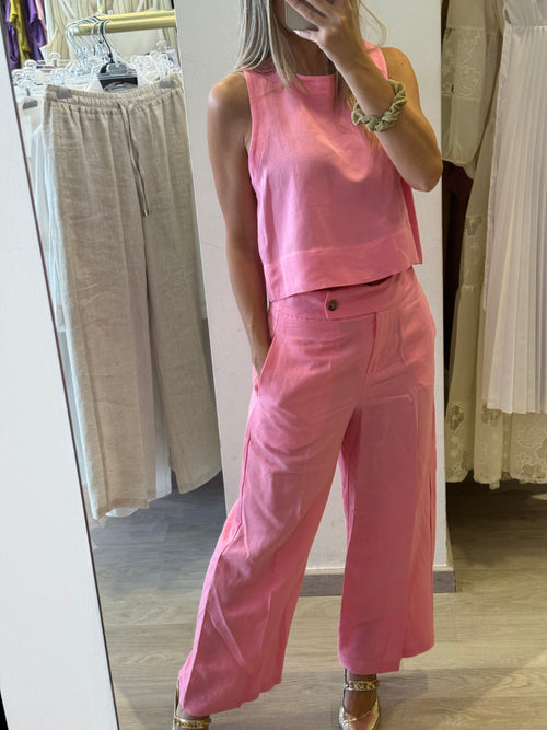 Completo Top/Pantalone in Viscosa/Lino (+colorazioni)