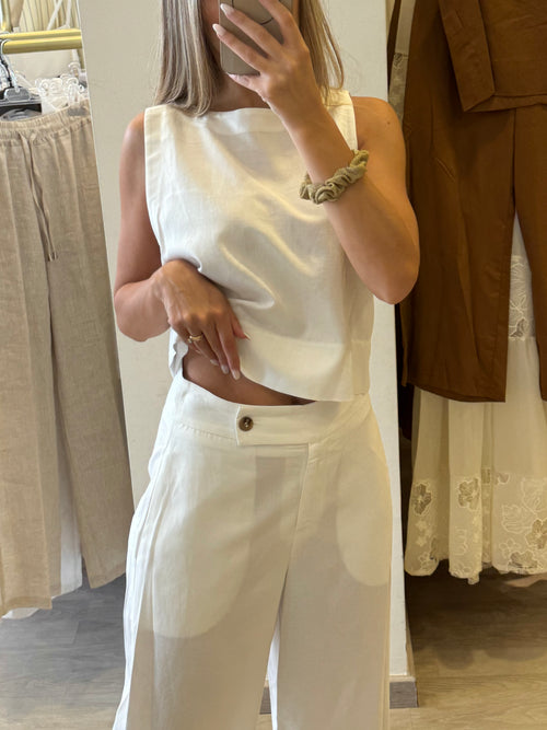 Completo Top/Pantalone in Viscosa/Lino (+colorazioni)