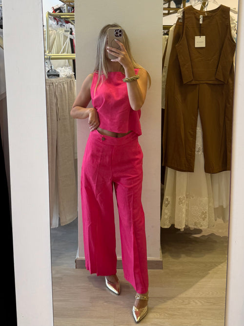 Completo Top/Pantalone in Viscosa/Lino (+colorazioni)