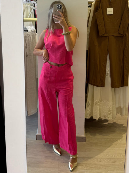 Completo Top/Pantalone in Viscosa/Lino (+colorazioni)