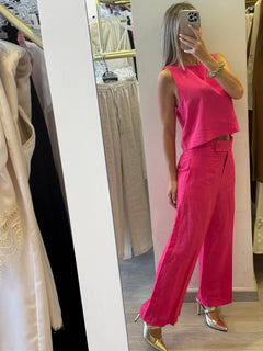 Completo Top/Pantalone in Viscosa/Lino (+colorazioni)