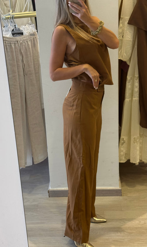 Completo Top/Pantalone in Viscosa/Lino (+colorazioni)