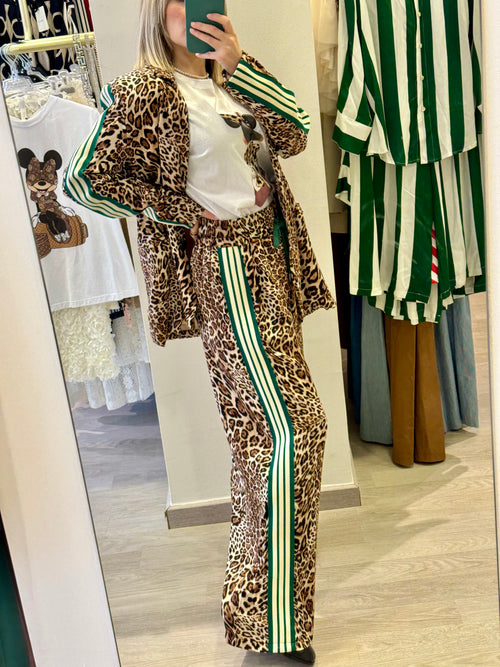 Pantalone maculato in viscosa