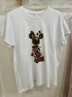 T-shirt Minnie con applicazione strass Tensione In