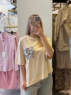T-shirt Svasata Taschino Con Paillettes Tensione In