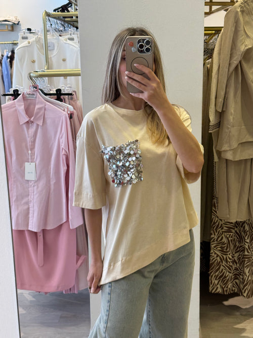T-shirt Svasata Taschino Con Paillettes Tensione In