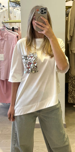 T-shirt Svasata Taschino Con Paillettes Tensione In