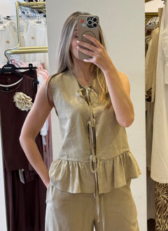 Completo In Lino Gilet + Panta