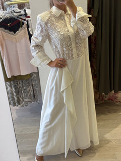 Abito In Mussola E Macramè