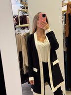 Cardigan/abito bordi contrasto