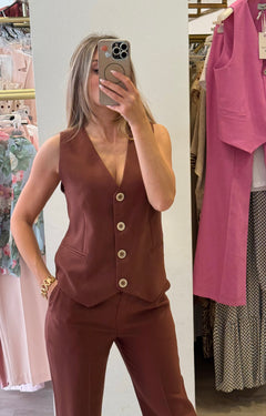 Completo Coordinato Gilet+Panta In Viscosa